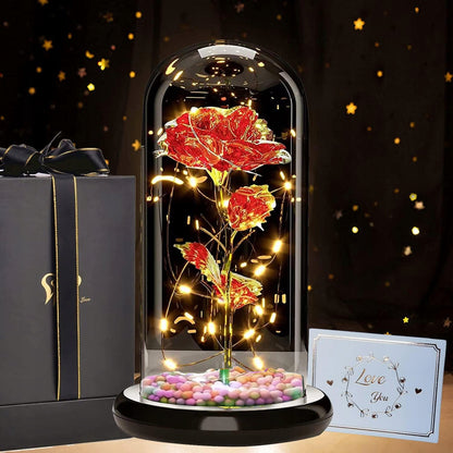 Crystal Eternal Rose with LED Glow & Gift Box